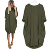 Women's Loose Casual Pocket Long Sleeve Dress