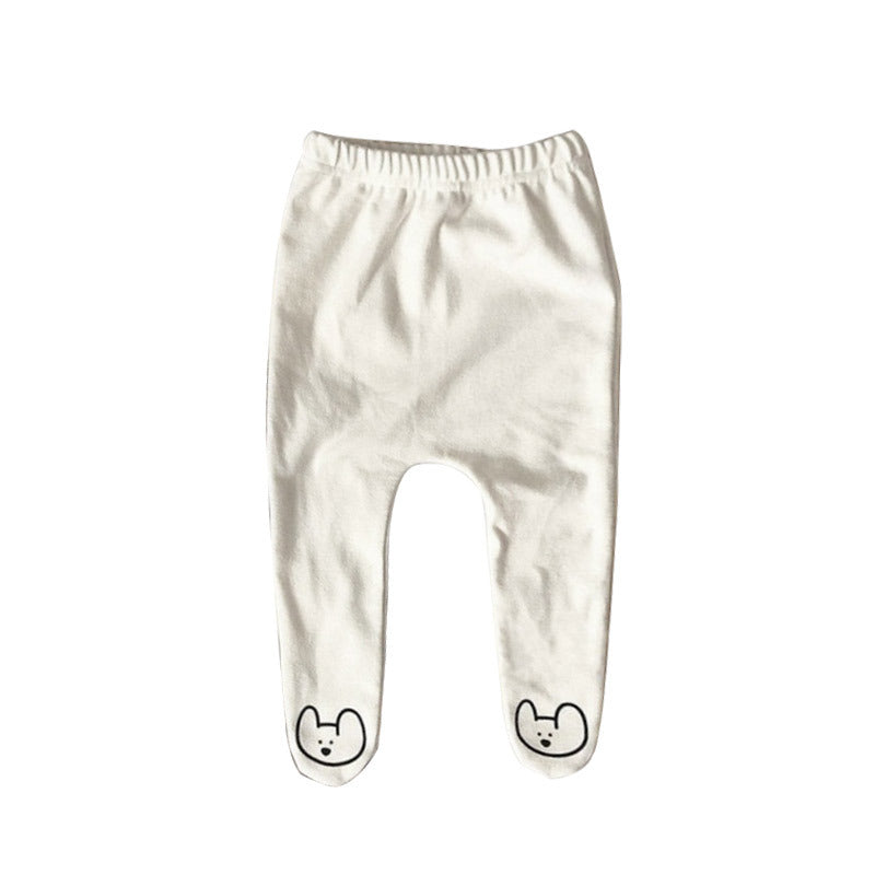 Autumn and winter baby tights with plush and thickening