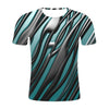Abstract Twisted Swirl Digital Print Round Neck Short Sleeve T-Shirt