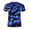 Abstract Twisted Swirl 3D Digital Printing Round Neck Short Sleeve T-Shirt