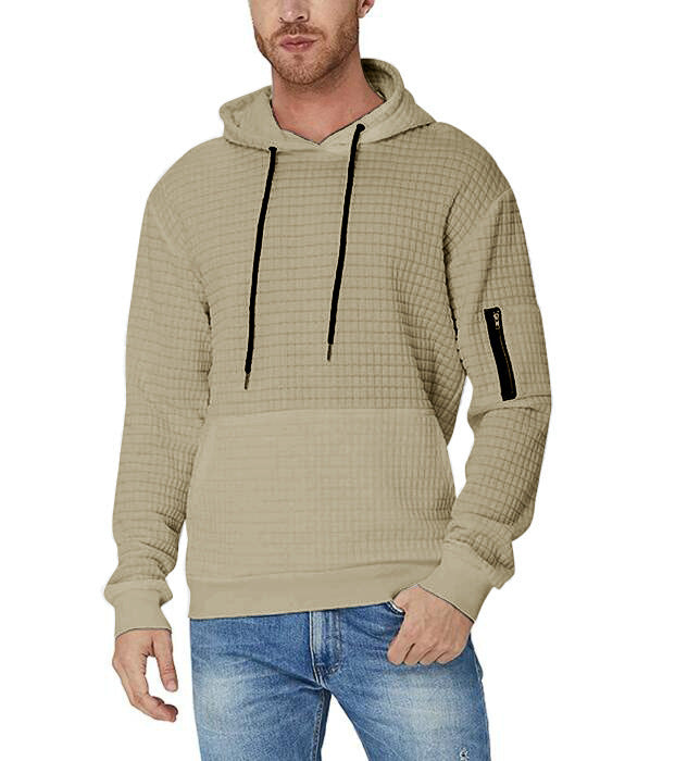 Long Sleeve Hoodie Zip Pocket Hooded Sports Jacket