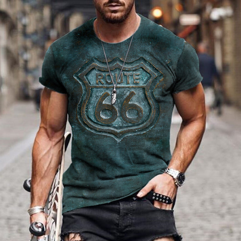 New Personality Pattern 3D Digital Printing Short-Sleeved T-Shirt