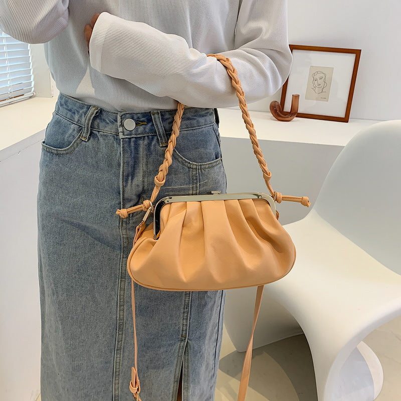 Fashion Pleated One-shoulder Cloud Bag