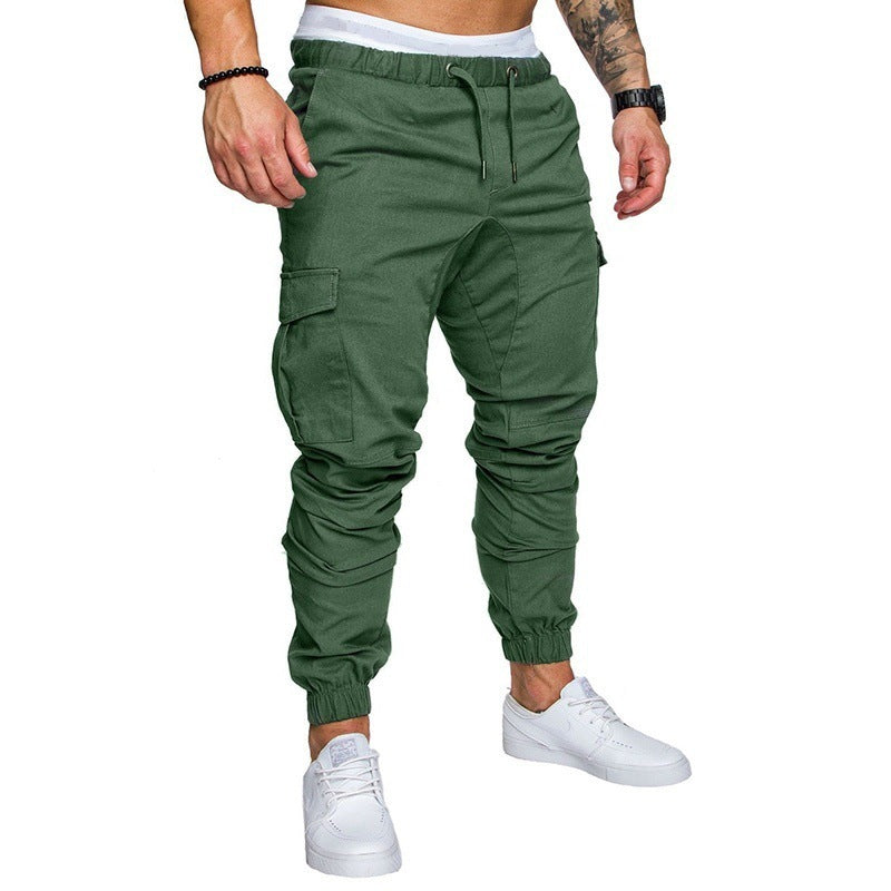 Casual Pants Tethered Elastic Waist Sports