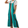 Women's Loose And Thin Cotton And Linen Printed Suspender Jumpsuit