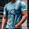 3D Digital Round Neck Short Sleeve T-Shirt