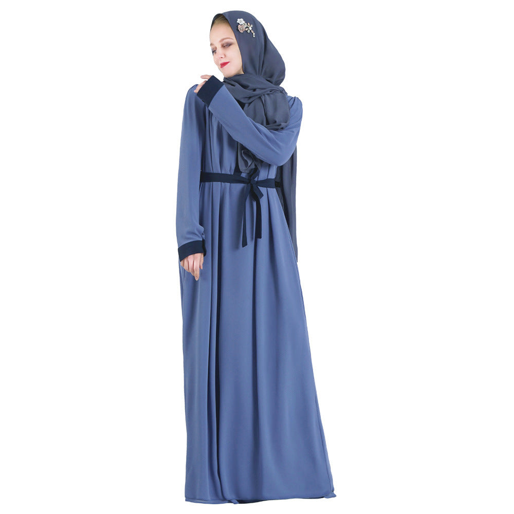 New Chiffon Contrast Dubai Travel Middle East Dress