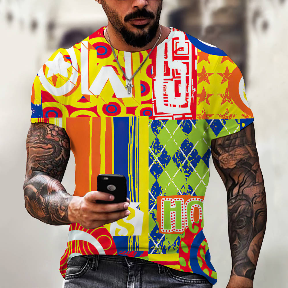 3D Digital Printing Casual Short-Sleeved T-Shirt