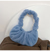 Fashion Plush Pleated Portable Cloud Bag