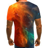 Digital print round neck short sleeve T-shirt