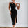 Slit Shoulder Bag Hip Skirt Irregular Slim Slimming Open Back Dress
