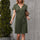 V-neck Waist And Slim Temperament Lace-up Short-sleeved Casual Dress Women