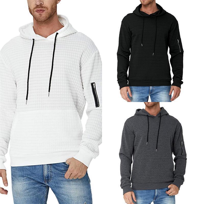 Long Sleeve Hoodie Zip Pocket Hooded Sports Jacket