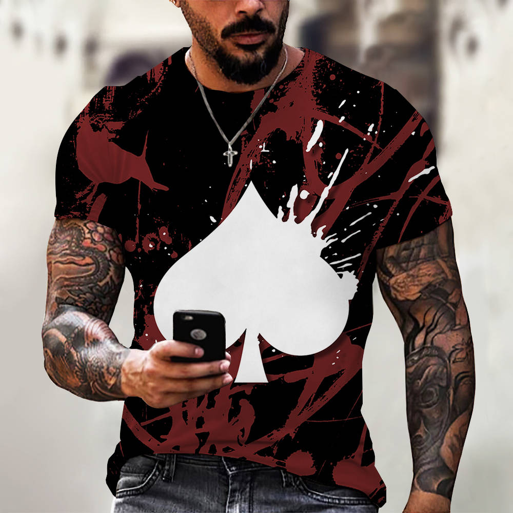 New Men Summer 3Dt Shirt Top Printing Street Short Sleeves