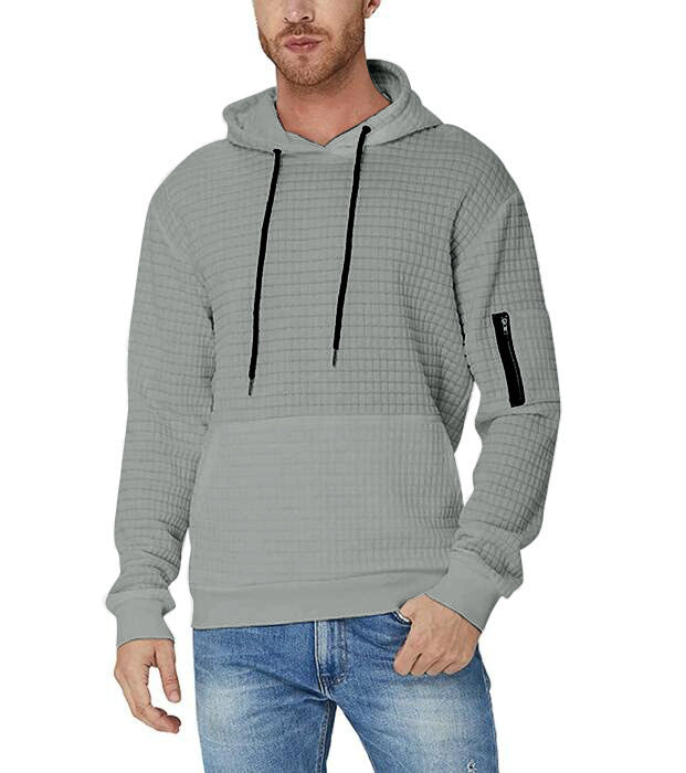 Long Sleeve Hoodie Zip Pocket Hooded Sports Jacket