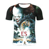 European And American Style Clown 3D Digital Printing Round Neck Short Sleeve T-Shirt