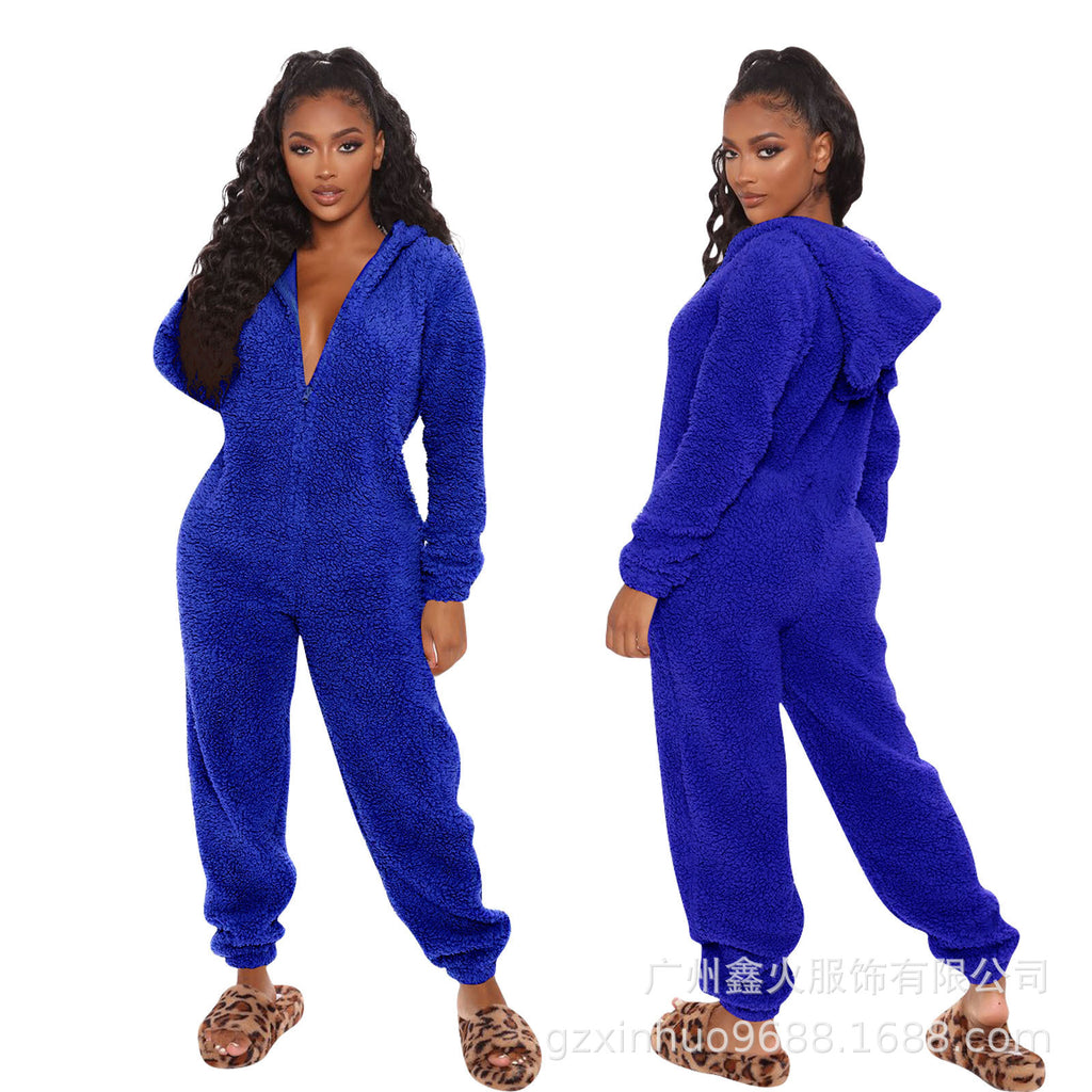 Pants Plush Home Wear Pajamas Cute One-piece Suit