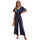 Women's V-neck Fashion Temperament Casual High Waist Loose Jumpsuit