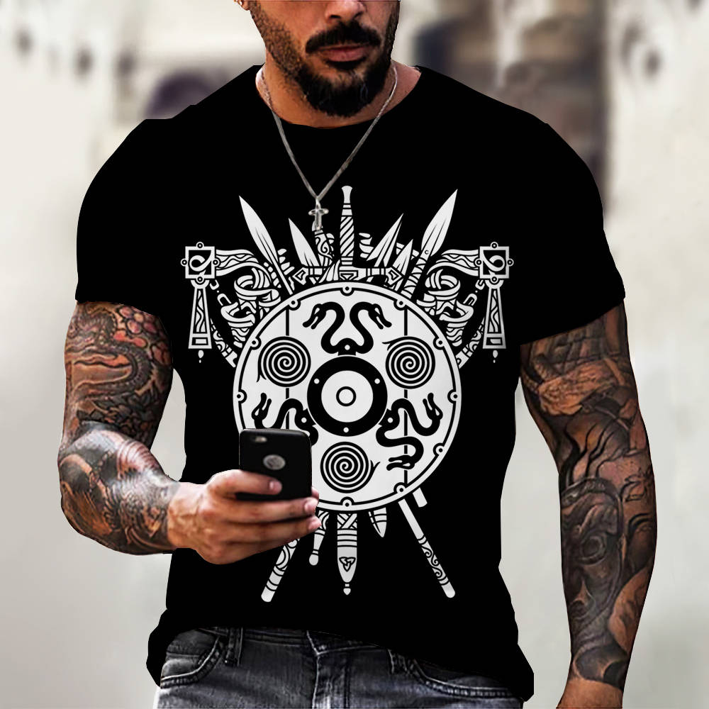 New Men Summer 3Dt Shirt Top Printing Street Short Sleeves