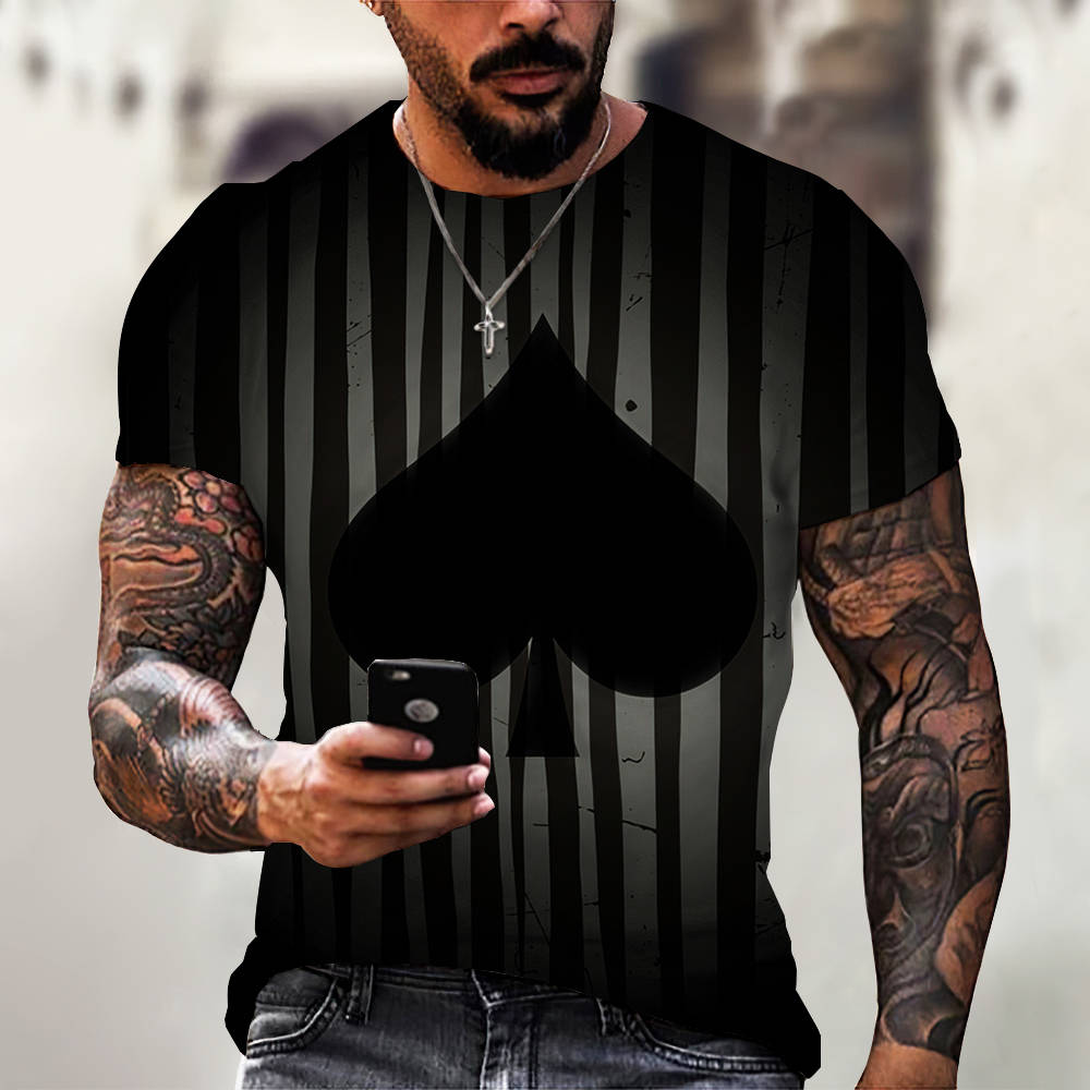 New Men Summer 3Dt Shirt Top Printing Street Short Sleeves