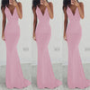 Milk Silk Sling Backless Trailing Annual Party Dress