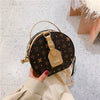 Crossbody Bag Retro Fashion Western Style Portable Round Cake Bag
