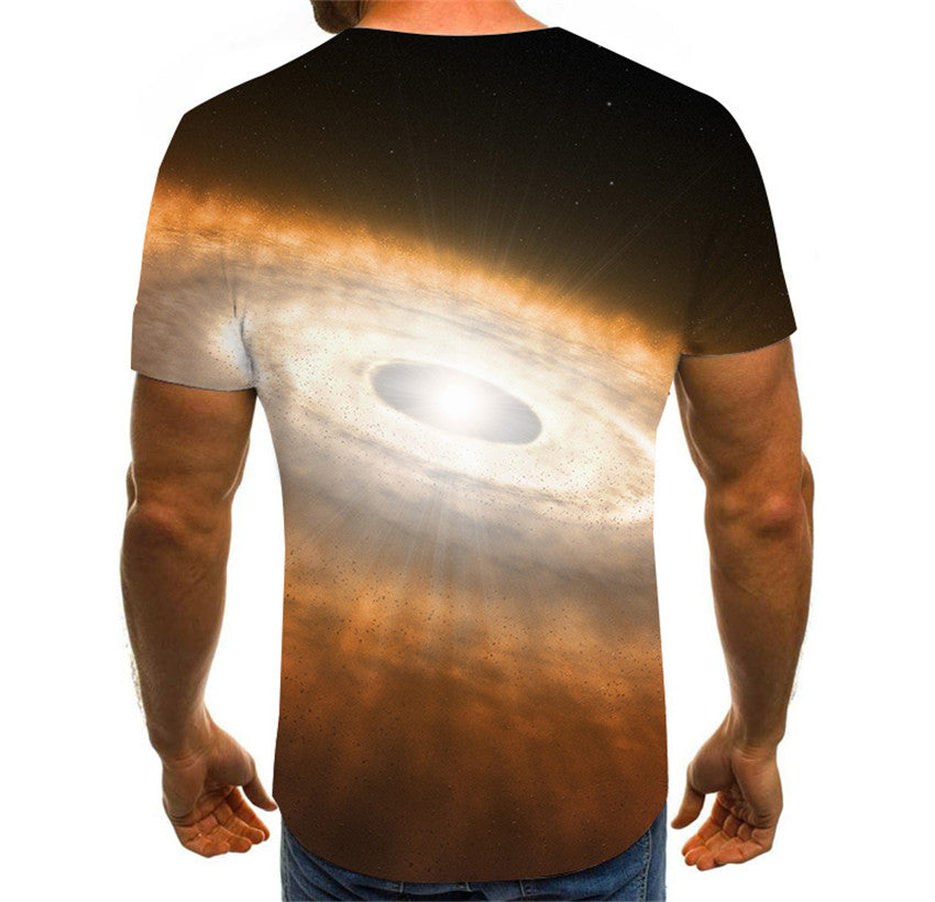 3D digital round neck short sleeve T-shirt