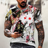 New Men Summer 3Dt Shirt Top Printing Street Short Sleeves