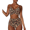 Two-Piece Cross High Waist Split Swimsuit