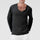 Linen Ethnic Style Loose Men's V-neck Solid Color Long-sleeved T-shirt
