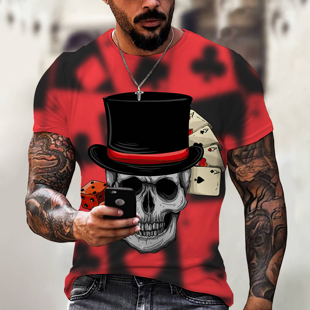 New Men Summer 3Dt Shirt Top Printing Street Short Sleeves