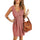 Fashion Solid Color Waist Sleeveless Short Dress