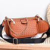 Fashion Woven Pattern PU Leather Crossbody Bag