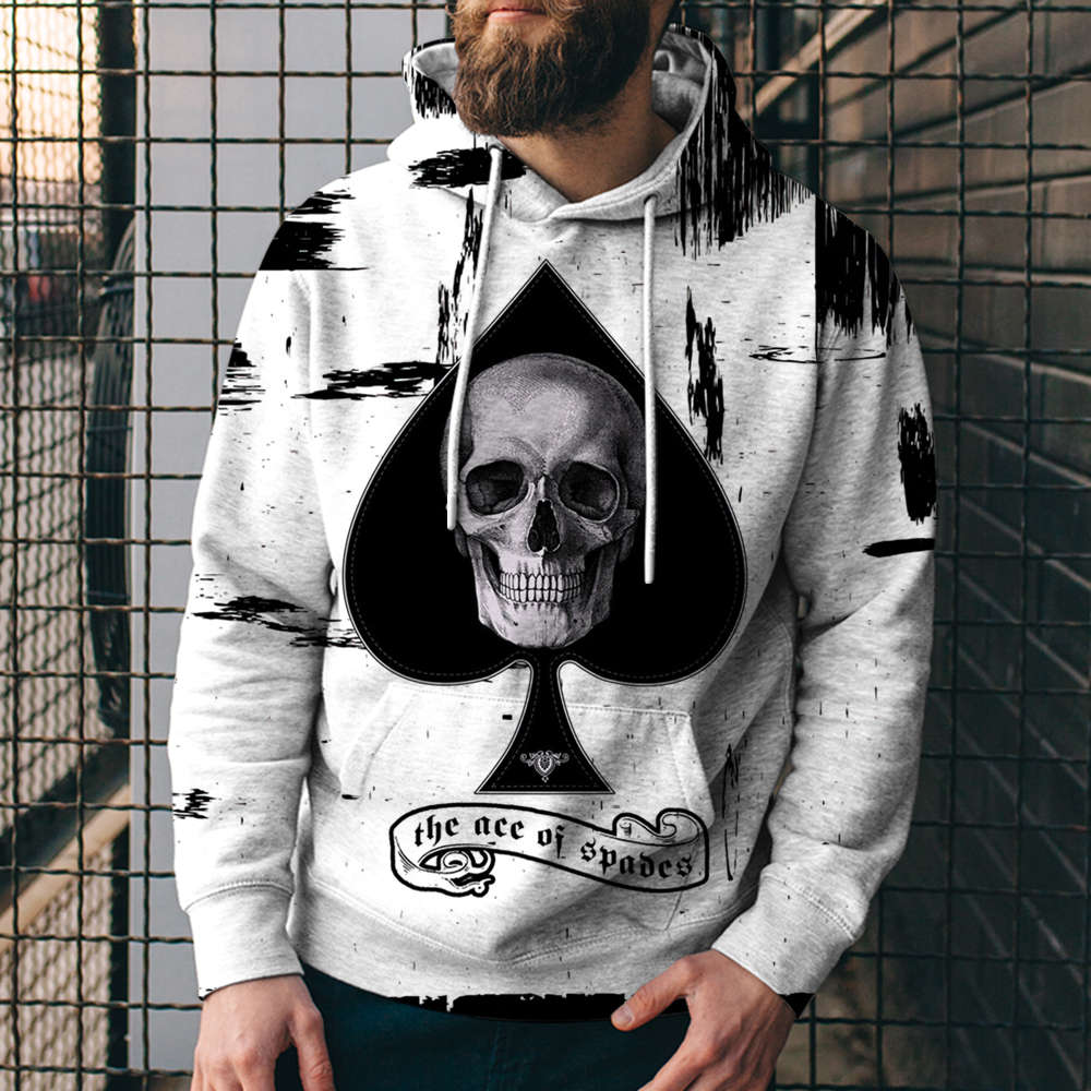 Poker Digital Printed Sweater Street Fashion Loose Sports Hoodie