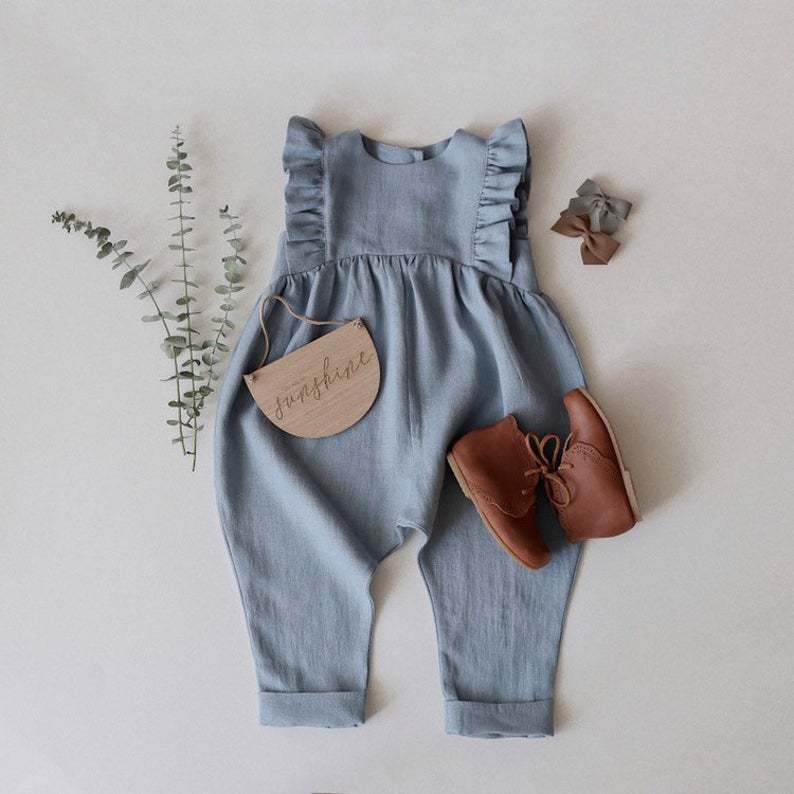 Cute And Simple Baby Solid Color Onesie