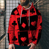 3D Digital Printing Loose Hooded Sweatshirt