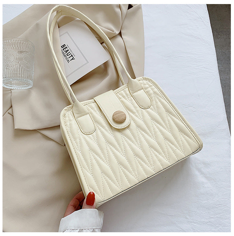 2021 Casual Soft PU Leather Shoulder Bag Retro Fashion Simple One-shoulder Armpit Bag