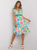 V-Neck Ruffle Sleeveless Flower Dress Women's