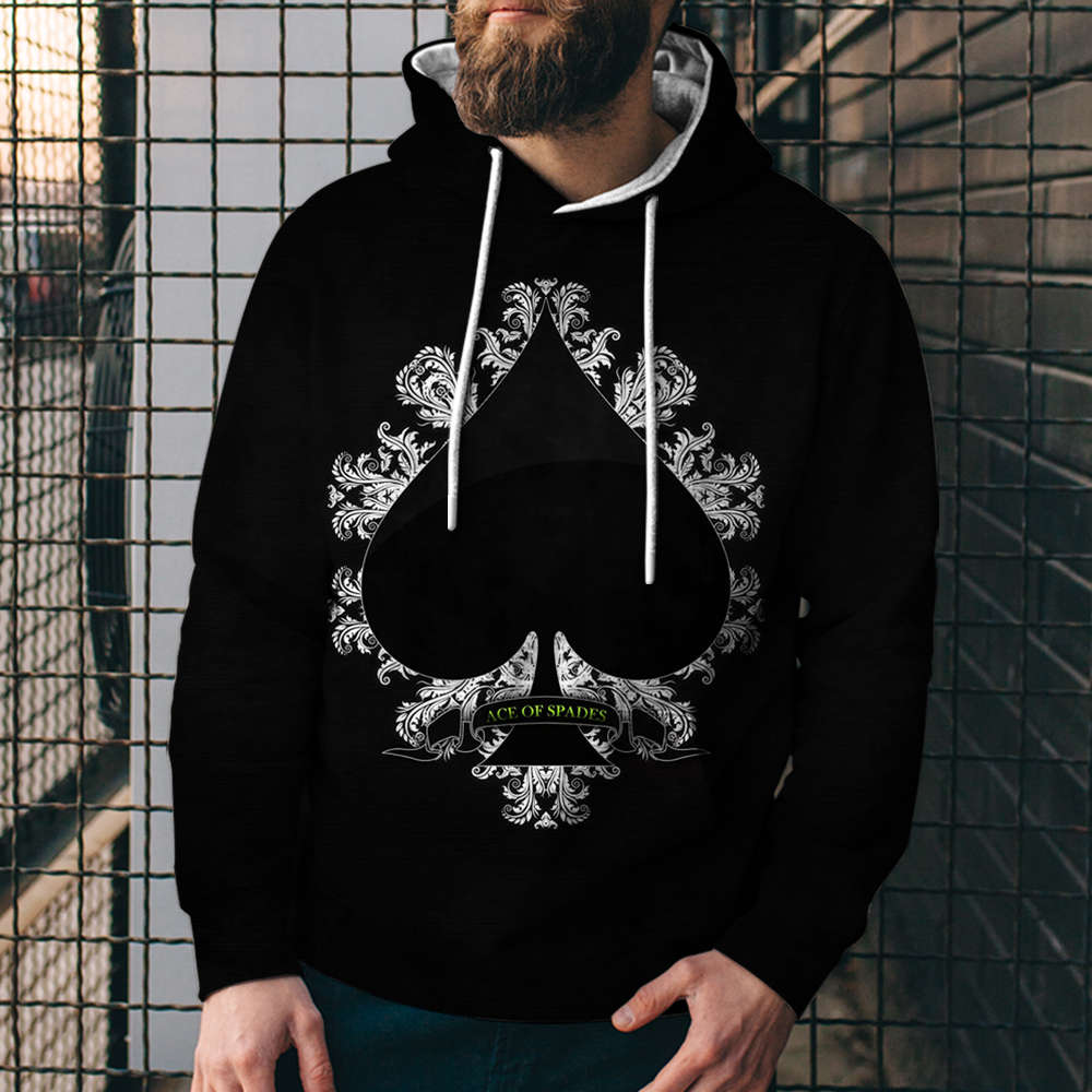 Poker Digital Printed Sweater Street Fashion Loose Sports Hoodie