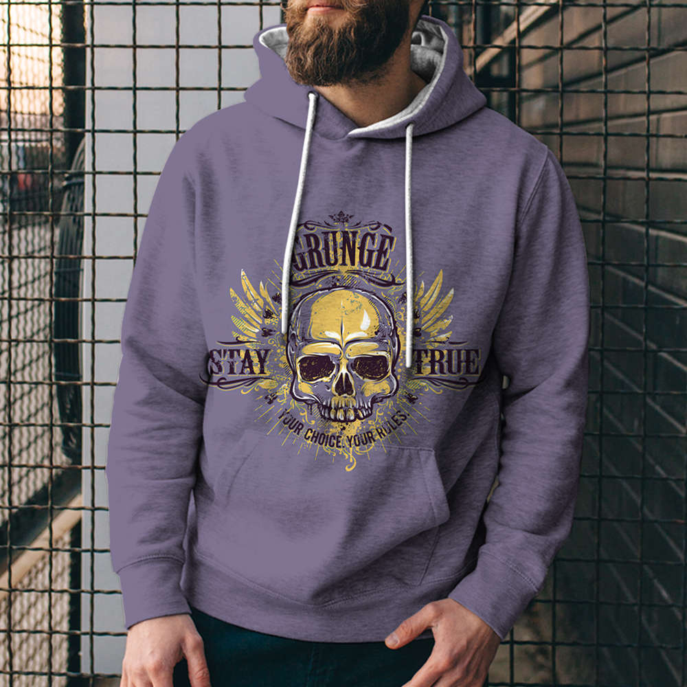 3D Digital Loose Print Hooded Sweatshirt