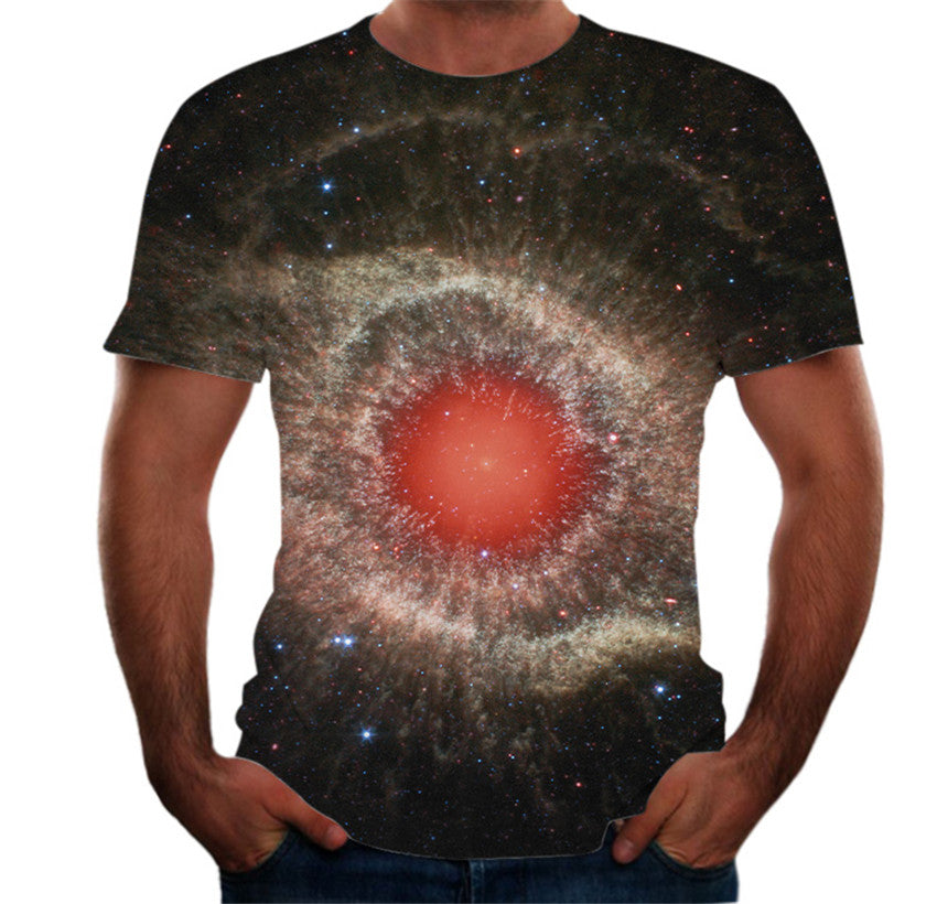3D digital round neck short sleeve T-shirt