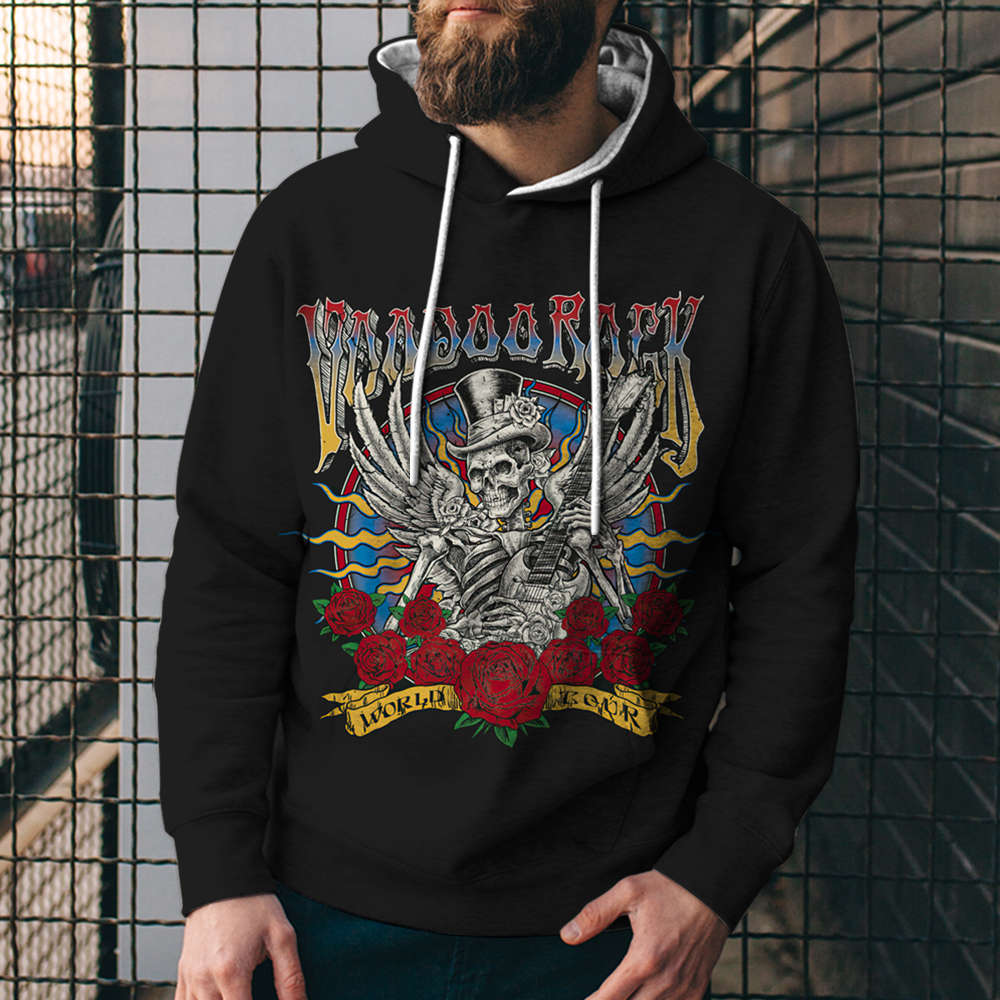 3D Digital Loose Print Hooded Sweatshirt