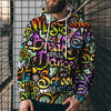 3D Digital Printing Loose Hooded Sweatshirt