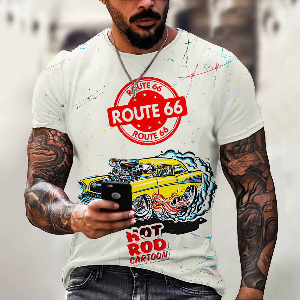 New Men Summer 3D Shirt Top Printed Street Short Sleeve