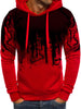 Mens casual sports tethered hooded fleece sweater jacket