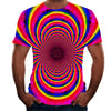 Abstract Twisted Swirl 3D Digital Printing Round Neck Short Sleeve T-Shirt