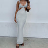 Irregular suspender backless sexy dress