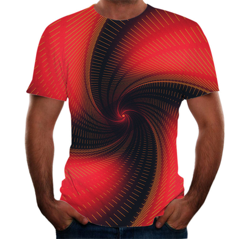 3D digital printing round neck short sleeves