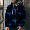 3D Digital Printing Loose Hooded Sweatshirt