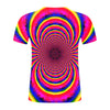 Abstract Twisted Swirl 3D Digital Printing Round Neck Short Sleeve T-Shirt